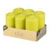 6 Stumpenkerzen Ø 60 mm · 115 mm kiwi
