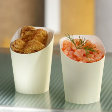 75 Snackbecher, Pappe To Go 0,16 l Ø 7,5 cm · 9,9 cm beige