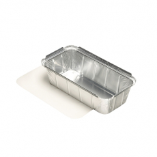 5 Schalen, Alu + Einlegedeckel, PE-beschichtet eckig 1 l 5,4 cm x 11 cm x 21,3 cm