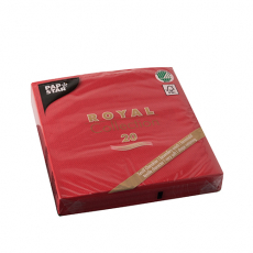 20 Servietten ROYAL Collection 1/4-Falz 33 cm x 33 cm rot