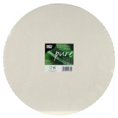 100 Tortenunterlagen, Pappe pure rund Ø 30 cm weiss mit gezacktem Rand