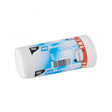 30 Müllbeutel, LDPE 18 l 52 cm x 46 cm weiss