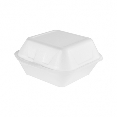 100 Hamburger-Boxen mit Klappdeckel, XPS 7,5 cm x 12 cm x 12 cm weiss