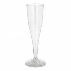 10 Stiel-Gläser für Sekt, PS 0,1 l Ø 4,8 cm · 19,9 cm glasklar einteilig