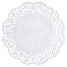 100 Tortenspitzen rund Ø 38 cm weiss