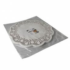 100 Tortenspitzen rund Ø 38 cm weiss