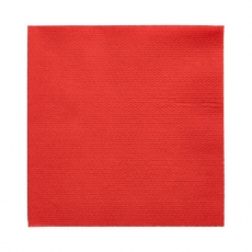 100 Servietten, 1-lagig 1/4-Falz 33 cm x 33 cm rot