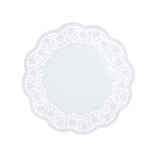 100 Tortenspitzen rund Ø 18 cm weiss