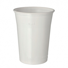 25 Trinkbecher, PS 0,4 l Ø 9,5 cm · 12 cm weiss