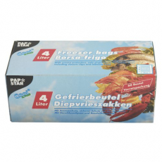 60 Gefrierbeutel, LLDPE 4 l 40 cm x 25 cm transparent in Faltschachtel