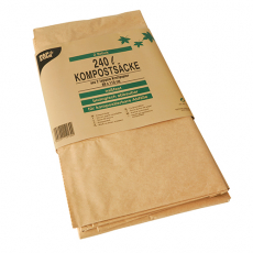 2 Abfallsäcke aus Papier pure 240 l 115 cm x 80 cm x 30 cm braun , 2-lagig
