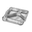 50 Menüschalen + Deckel, Alu 3-geteilt 760 ml 3 cm x 17,7 cm x 22,5 cm
