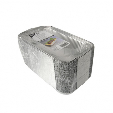 50 Schalen, Alu eckig 0,65 l 3,4 cm x 13 cm x 22 cm