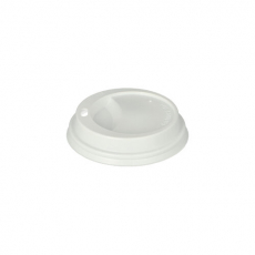 100 Dom-Deckel, PS To Go rund Ø 8 cm · 2,4 cm weiss