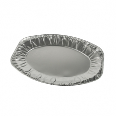 10 Servierplatten, Alu oval 35 cm x 24,5 cm