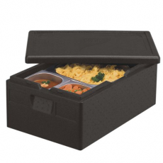 Isolier-Transportbehälter, EPP 60 cm x 40 cm x 23 cm schwarz Gastro-Norm 1/1