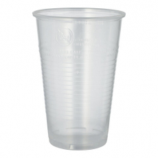 50 Trinkbecher, PP 0,5 l Ø 9,5 cm · 13,7 cm transparent mit Schaumrand