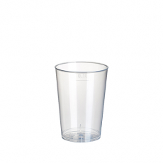 40 Mehrweg-Trinkbecher PP 0,1 l Ø 5,2 cm · 7,4 cm transluzent unzerbrechlich