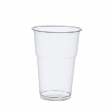 70 Kaltgetränkebecher, PLA pure 0,4 l Ø 9,5 cm · 13,2 cm glasklar mit Schaumrand