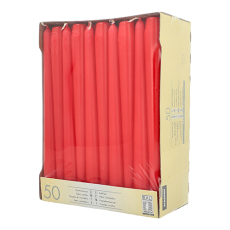 50 Leuchterkerzen Ø 2,2 cm · 25 cm rot