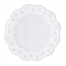8 Tortenspitzen rund Ø 33 cm weiss