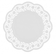 250 Tortenspitzen rund Ø 34 cm weiss