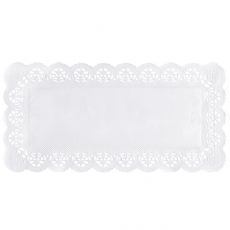 250 Spitzenpapiere eckig 34 cm x 17 cm weiss