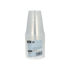 20 Trinkbecher, PP 0,3 l Ø 9,5 cm · 11,1 cm transparent mit Schaumrand