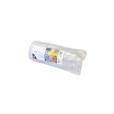 50 Dom-Deckel Hurricane, PET rund Ø 7,8 cm · 3,8 cm glasklar mit Lochung