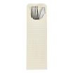 100 Bestecktaschen 23,5 cm x 7,3 cm creme inklusive farbiger Bistro Serviette