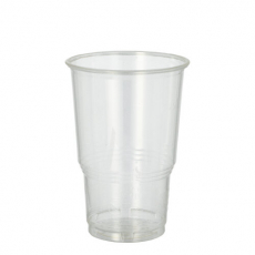 25 Kaltgetränkebecher, PLA pure 0,25 l Ø 7,8 cm · 11 cm glasklar mit Schaumrand