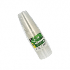 25 Kaltgetränkebecher, PLA pure 0,25 l Ø 7,8 cm · 11 cm glasklar mit Schaumrand