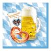 100 Servietten, 3-lagig 1/4-Falz 33 cm x 33 cm Bavaria