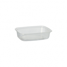 100 Verpackungsbecher, PP eckig 125 ml 2,8 cm x 8,1 cm x 10,8 cm transparent