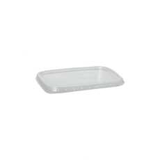 100 Deckel für Verpackungsbecher, PP eckig 0,6 cm x 8,1 cm x 10,8 cm transparent
