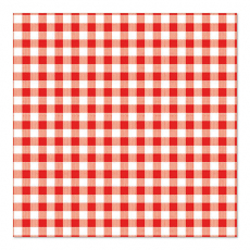 30 Servietten, 3-lagig 1/4-Falz 33 cm x 33 cm rot Vichy Karo