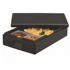 Isolier-Transportbehälter, EPP 60 cm x 40 cm x 18 cm schwarz Gastro-Norm 1/1