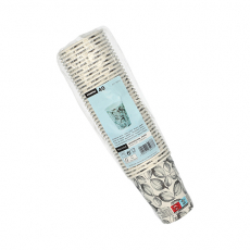 40 Trinkbecher, Pappe To Go 0,2 l Ø 8 cm · 9,1 cm weiss Leaves
