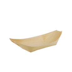 50 Fingerfood - Schalen, Holz pure 19 cm x 10 cm Schiffchen