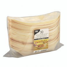 50 Fingerfood - Schalen, Holz pure 21,5 cm x 10 cm Schiffchen