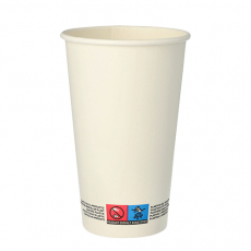 50 Trinkbecher, Pappe To Go 0,4 l Ø 9 cm · 13,9 cm weiss