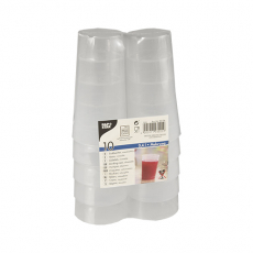 10 Mehrweg-Trinkbecher 0,4 l Ø 7,5 cm · 14,5 cm transluzent unzerbrechlich