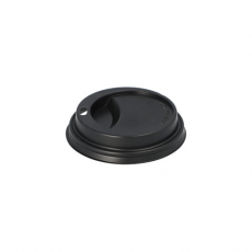100 Dom-Deckel, PS To Go rund Ø 8 cm · 2,4 cm schwarz