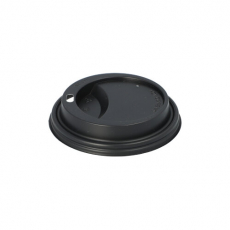 100 Dom-Deckel, PS To Go rund Ø 9 cm · 2,4 cm schwarz