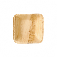 25 Schalen, Palmblatt pure eckig 100 ml 10 cm x 10 cm x 3 cm