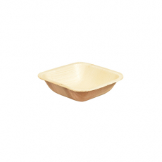 25 Schalen, Palmblatt pure eckig 100 ml 10 cm x 10 cm x 3 cm