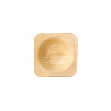 25 Schalen, Palmblatt pure eckig 6 cm x 6 cm x 1,3 cm