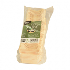 50 Fingerfood - Schalen, Holz pure eckig 2,5 cm x 6 cm x 6 cm