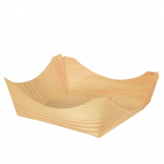 50 Fingerfood - Schalen, Holz pure eckig 3,5 cm x 10 cm x 10 cm