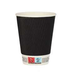 25 Trinkbecher, Pappe To Go 0,3 l Ø 9 cm · 11 cm Ripple Wall